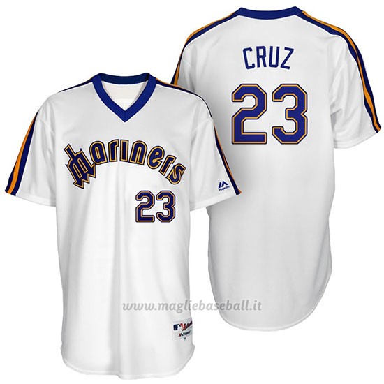 Maglia Baseball Uomo Seattle Mariners Nelson Cruz Turn Back The Clock Bianco